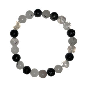 8mm Black Rulitilated Quartz